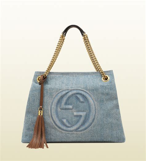 gucci soho shoulder|gucci soho denim bag.